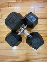 Load image into Gallery viewer, fitness store 40lb dumbbells 

